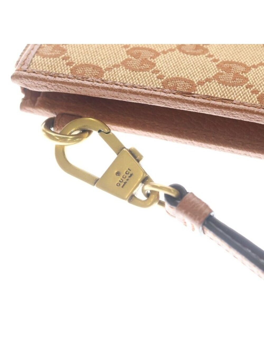 Gucci GG Canvas NY Embroidery Clutch Second Gold Beige - Picture 6 of 6